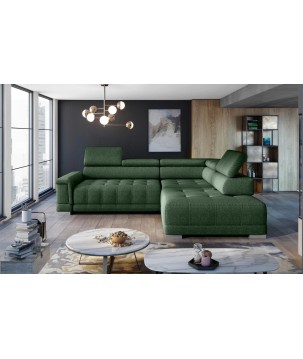 Narożnik CAMPO L z elektryczną regulacją siedziska Prawostronny w tkaninie MEMPHIS 12 WERSAL