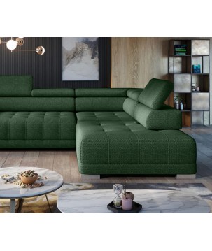 Narożnik CAMPO L z elektryczną regulacją siedziska Prawostronny w tkaninie MEMPHIS 12 WERSAL