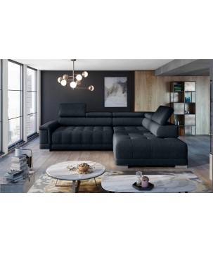 Narożnik CAMPO L z elektryczną regulacją siedziska Prawostronny w tkaninie MEMPHIS 20 WERSAL