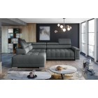 Narożnik CAMPO L z elektryczną regulacją siedziska Lewostronny w tkaninie MEMPHIS 06 WERSAL