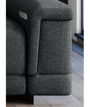 Narożnik CAMPO L z elektryczną regulacją siedziska Lewostronny w tkaninie MEMPHIS 06 WERSAL