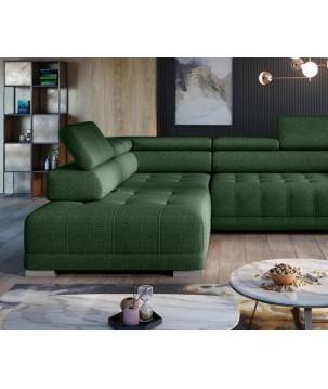 Narożnik CAMPO L z elektryczną regulacją siedziska Lewostronny w tkaninie MEMPHIS 12 WERSAL