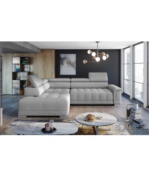 Narożnik CAMPO L z elektryczną regulacją siedziska Lewostronny w tkaninie MEMPHIS 16 WERSAL