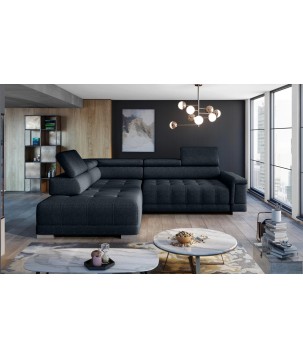 Narożnik CAMPO L z elektryczną regulacją siedziska Lewostronny w tkaninie MEMPHIS 20 WERSAL