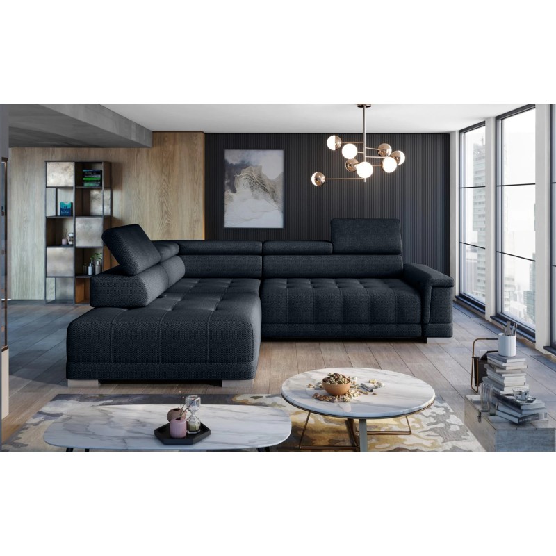 Narożnik CAMPO L z elektryczną regulacją siedziska Lewostronny w tkaninie MEMPHIS 20 WERSAL