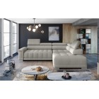 Narożnik CAMPO L z elektryczną regulacją siedziska Prawostronny w tkaninie MEMPHIS 04 WERSAL