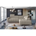 Narożnik CAMPO L z elektryczną regulacją siedziska Prawostronny w tkaninie MEMPHIS 05 WERSAL