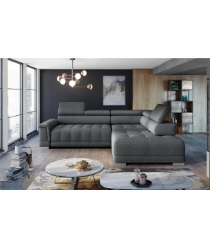 Narożnik CAMPO L z elektryczną regulacją siedziska Prawostronny w tkaninie MEMPHIS 06 WERSAL