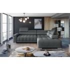 Narożnik CAMPO L z elektryczną regulacją siedziska Prawostronny w tkaninie MEMPHIS 06 WERSAL