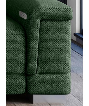 Narożnik CAMPO L z elektryczną regulacją siedziska Prawostronny w tkaninie MEMPHIS 12 WERSAL