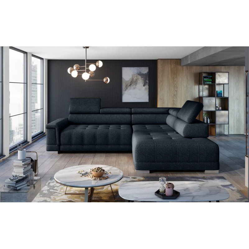 Narożnik CAMPO L z elektryczną regulacją siedziska Prawostronny w tkaninie MEMPHIS 20 WERSAL