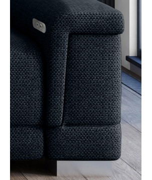 Narożnik CAMPO L z elektryczną regulacją siedziska Prawostronny w tkaninie MEMPHIS 20 WERSAL