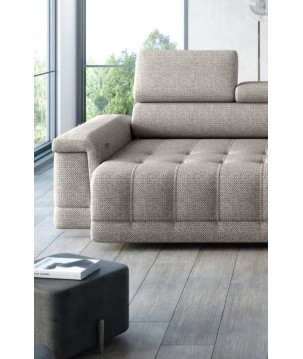 Narożnik CAMPO S z elektryczną regulacją siedziska Lewostronny w tkaninie MEMPHIS 06 WERSAL