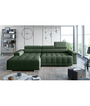 Narożnik CAMPO S z elektryczną regulacją siedziska Lewostronny w tkaninie MEMPHIS 12 WERSAL