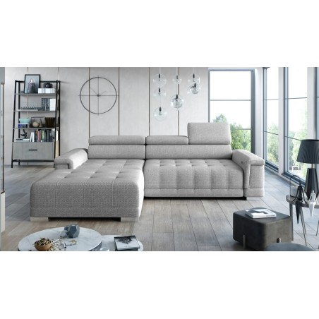 Narożnik CAMPO S z elektryczną regulacją siedziska Lewostronny w tkaninie MEMPHIS 16 WERSAL