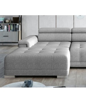 Narożnik CAMPO S z elektryczną regulacją siedziska Lewostronny w tkaninie MEMPHIS 16 WERSAL