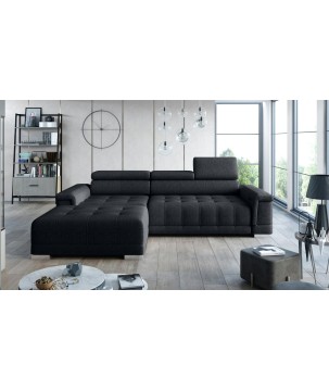 Narożnik CAMPO S z elektryczną regulacją siedziska Lewostronny w tkaninie MEMPHIS 20 WERSAL