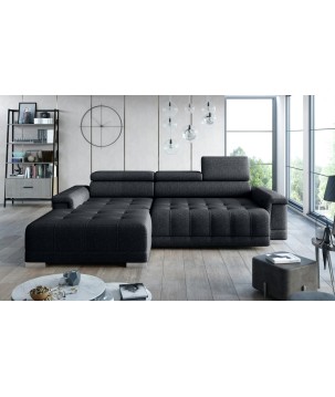 Narożnik CAMPO S z elektryczną regulacją siedziska Lewostronny w tkaninie MEMPHIS 20 WERSAL