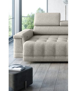 Narożnik CAMPO S z elektryczną regulacją siedziska Prawostronny w tkaninie MEMPHIS 04 WERSAL