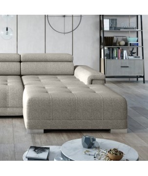 Narożnik CAMPO S z elektryczną regulacją siedziska Prawostronny w tkaninie MEMPHIS 04 WERSAL