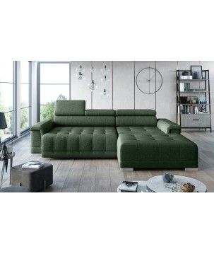 Narożnik CAMPO S z elektryczną regulacją siedziska Prawostronny w tkaninie MEMPHIS 12 WERSAL