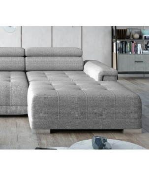 Narożnik CAMPO S z elektryczną regulacją siedziska Prawostronny w tkaninie MEMPHIS 16 WERSAL