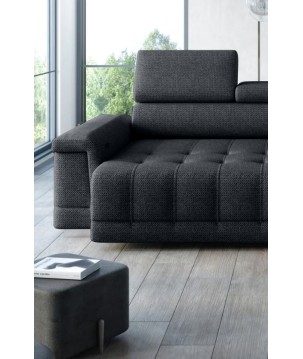 Narożnik CAMPO S z elektryczną regulacją siedziska Prawostronny w tkaninie MEMPHIS 20 WERSAL