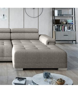 Narożnik CAMPO S z elektryczną regulacją siedziska Lewostronny w tkaninie MEMPHIS 06 WERSAL