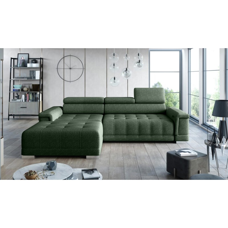 Narożnik CAMPO S z elektryczną regulacją siedziska Lewostronny w tkaninie MEMPHIS 12 WERSAL