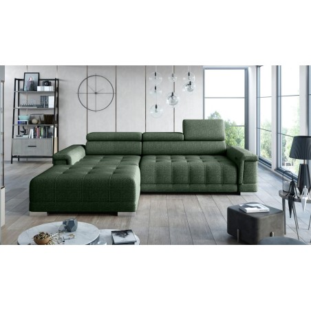 Narożnik CAMPO S z elektryczną regulacją siedziska Lewostronny w tkaninie MEMPHIS 12 WERSAL