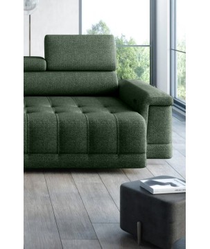 Narożnik CAMPO S z elektryczną regulacją siedziska Lewostronny w tkaninie MEMPHIS 12 WERSAL