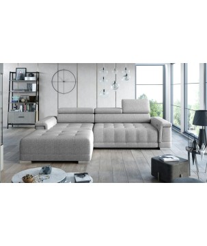 Narożnik CAMPO S z elektryczną regulacją siedziska Lewostronny w tkaninie MEMPHIS 16 WERSAL