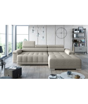 Narożnik CAMPO S z elektryczną regulacją siedziska Prawostronny w tkaninie MEMPHIS 04 WERSAL