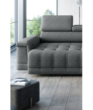 Narożnik CAMPO S z elektryczną regulacją siedziska Prawostronny w tkaninie MEMPHIS 06 WERSAL