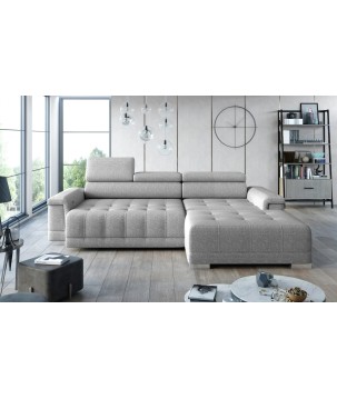 Narożnik CAMPO S z elektryczną regulacją siedziska Prawostronny w tkaninie MEMPHIS 16 WERSAL