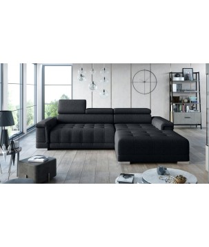 Narożnik CAMPO S z elektryczną regulacją siedziska Prawostronny w tkaninie MEMPHIS 20 WERSAL