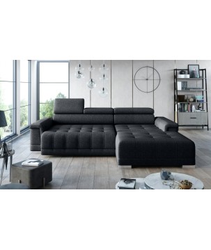 Narożnik CAMPO S z elektryczną regulacją siedziska Prawostronny w tkaninie MEMPHIS 20 WERSAL