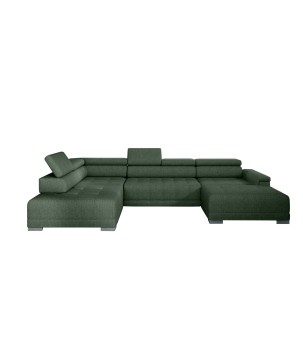 Narożnik CAMPO XL z elektryczną regulacją siedziska Lewostronny w tkaninie MEMPHIS 12 WERSAL