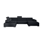 Narożnik CAMPO XL z elektryczną regulacją siedziska Lewostronny w tkaninie MEMPHIS 20 WERSAL