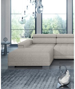 Narożnik CAMPO XL z elektryczną regulacją siedziska Prawostronny w tkaninie MEMPHIS 04 WERSAL