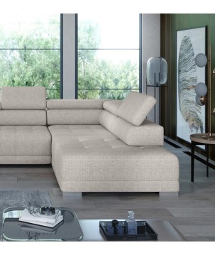 Narożnik CAMPO XL z elektryczną regulacją siedziska Prawostronny w tkaninie MEMPHIS 04 WERSAL