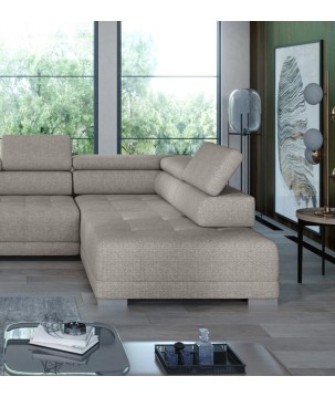 Narożnik CAMPO XL z elektryczną regulacją siedziska Prawostronny w tkaninie MEMPHIS 05 WERSAL