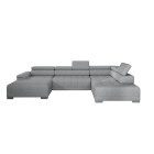 Narożnik CAMPO XL z elektryczną regulacją siedziska Prawostronny w tkaninie MEMPHIS 16 WERSAL