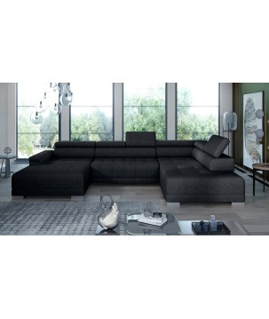 Narożnik CAMPO XL z elektryczną regulacją siedziska Prawostronny w tkaninie MEMPHIS 20 WERSAL