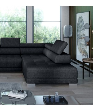 Narożnik CAMPO XL z elektryczną regulacją siedziska Prawostronny w tkaninie MEMPHIS 20 WERSAL