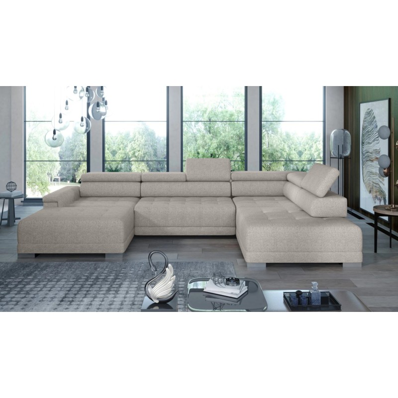 Narożnik CAMPO XL z elektryczną regulacją siedziska Prawostronny w tkaninie MEMPHIS 04 WERSAL Narożnik CAMPO XL z elektryczną regulacją siedziska Prawostronny w tkaninie MEMPHIS 04 WERSAL