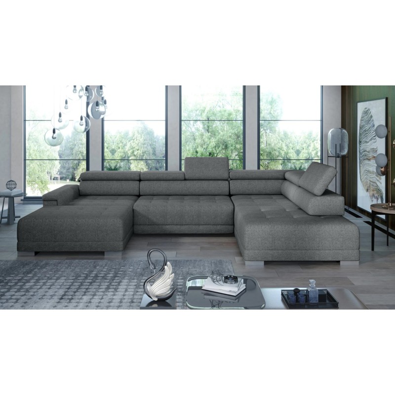 Narożnik CAMPO XL z elektryczną regulacją siedziska Prawostronny w tkaninie MEMPHIS 06 WERSAL Narożnik CAMPO XL z elektryczną regulacją siedziska Prawostronny w tkaninie MEMPHIS 06 WERSAL