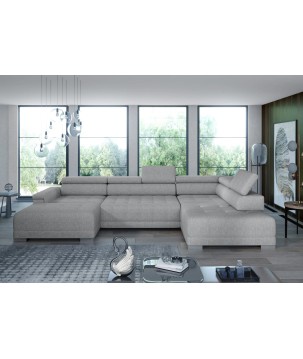 Narożnik CAMPO XL z elektryczną regulacją siedziska Prawostronny w tkaninie MEMPHIS 16 WERSAL