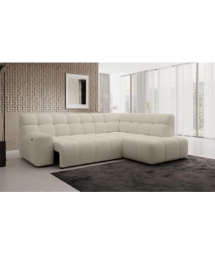 Narożnik COCOON L z elektryczną regulacją siedziska Prawostronny w tkaninie JAGUAR 02