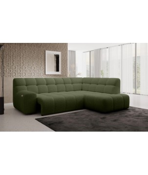 Narożnik COCOON L z elektryczną regulacją siedziska Prawostronny w tkaninie JAGUAR 12